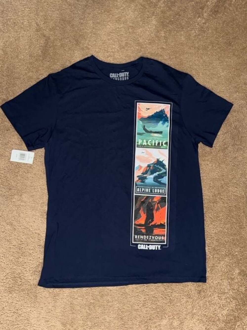 Call Of Duty Men’s Navy Graphic Tee - Pacific / Alpine Lodge / Rendezvous Panel